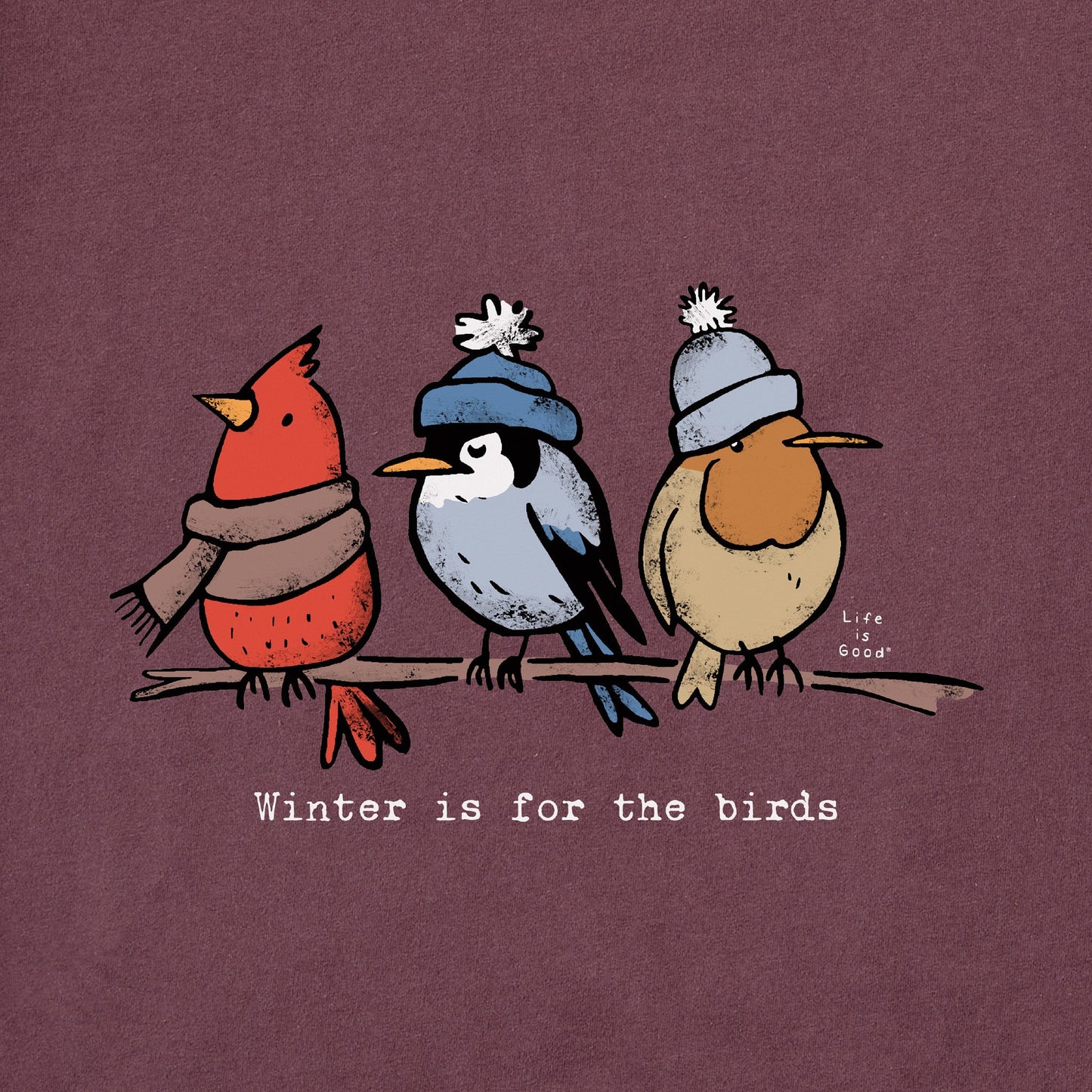 Women's Shady Winter is for the Birds Long Sleeve Crusher Tee