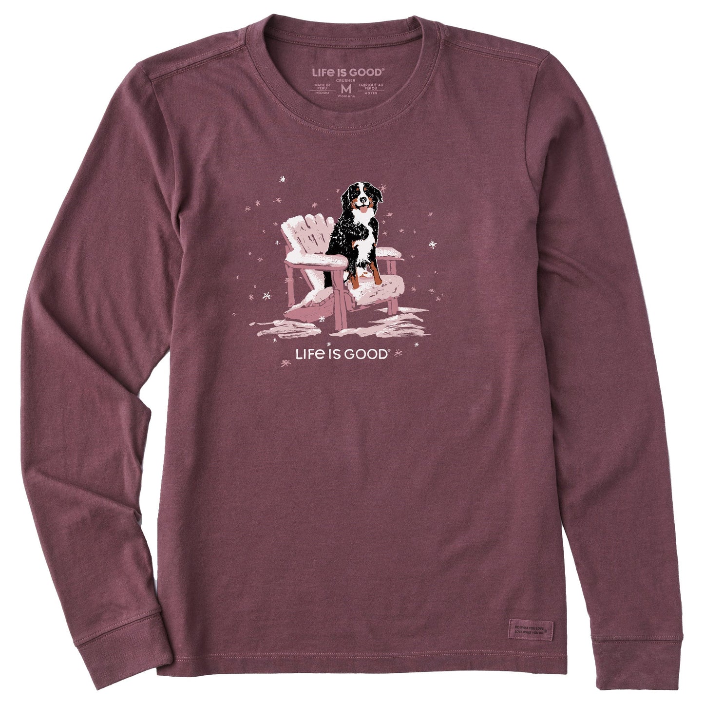 Women's Snowy Adirondack Bernese Long Sleeve Crusher Tee