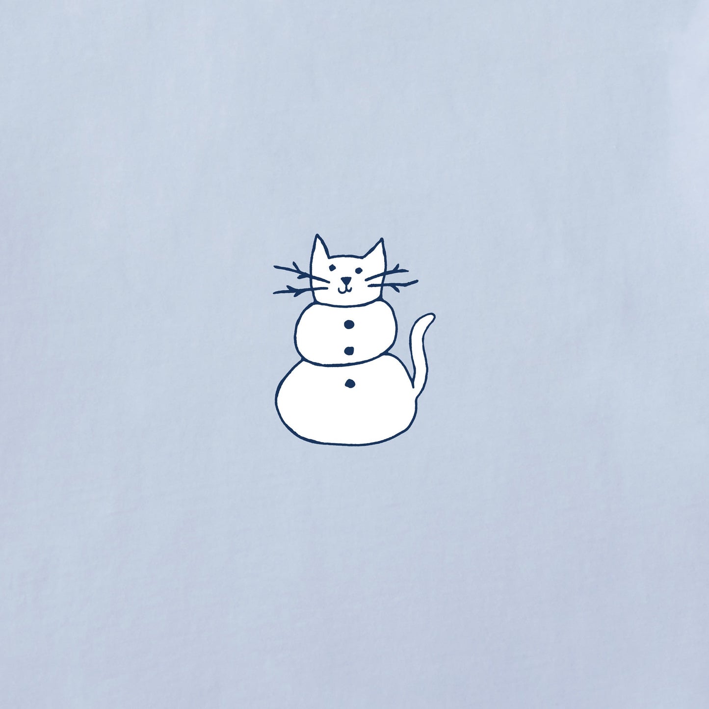 Women's Cat Snowman Long Sleeve Crusher Tee