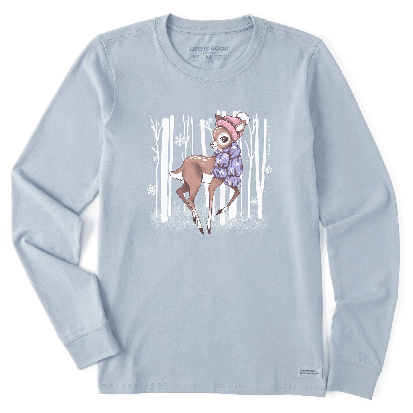 Women's Cozy Fawn Long Sleeve Crusher Tee