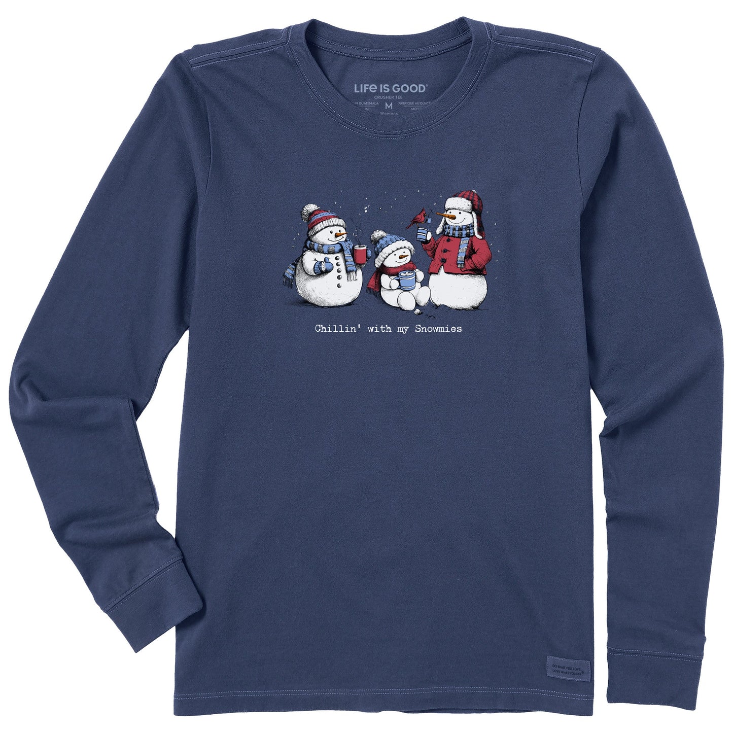 Women's Chillin' with my Snowmies Long Sleeve Crusher Tee