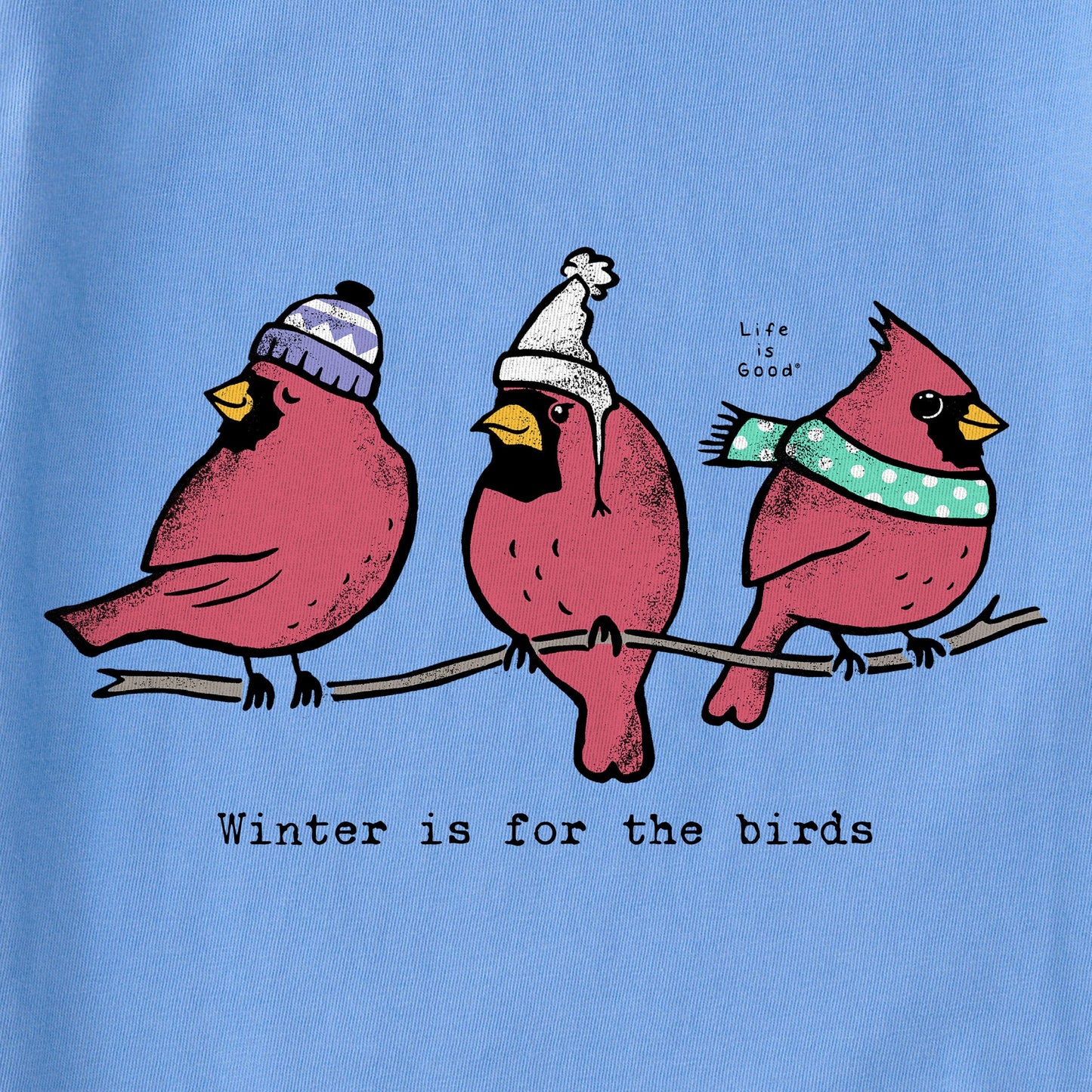 Women's Winter is for the Birds Cardinals Long Sleeve Crusher Tee