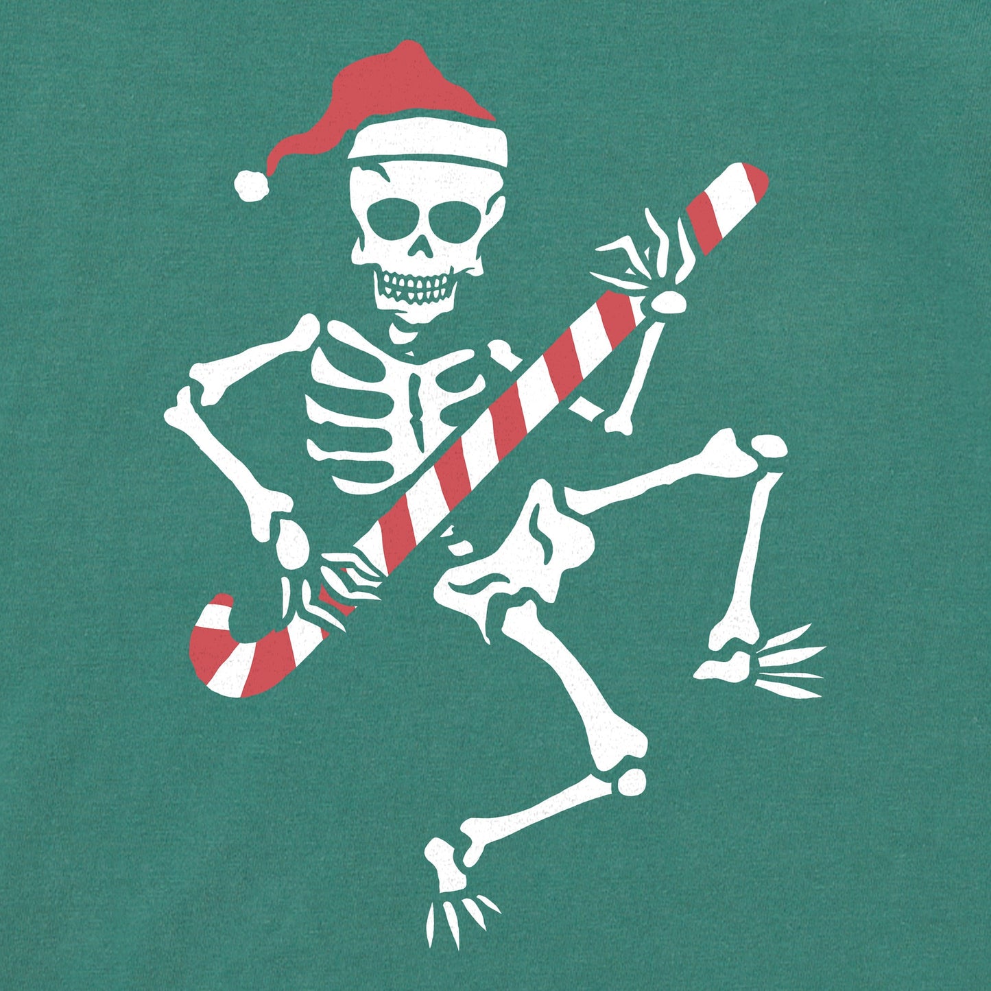 Kids Candy Cane Skeleton Long Sleeve Crusher Tee