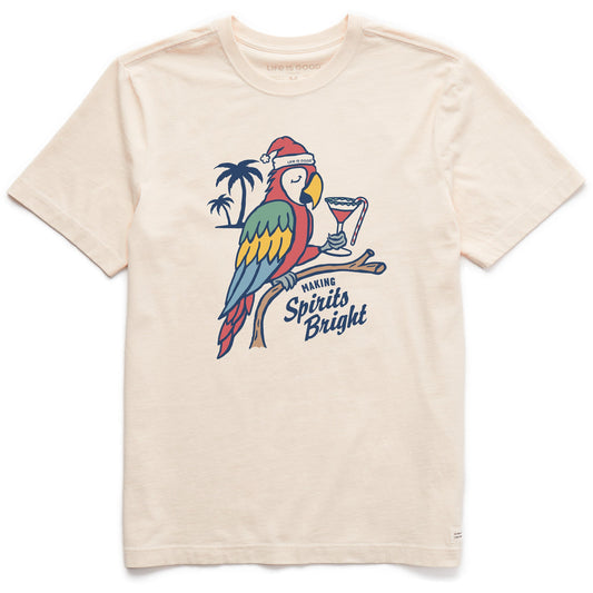 Men's Holiday Parrot Short Sleeve Crusher Tee