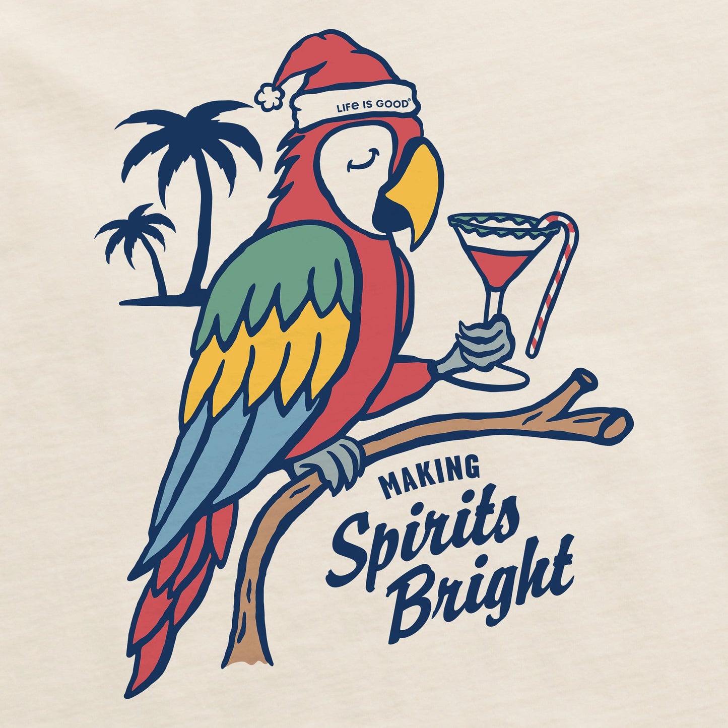 Men's Holiday Parrot Short Sleeve Crusher Tee