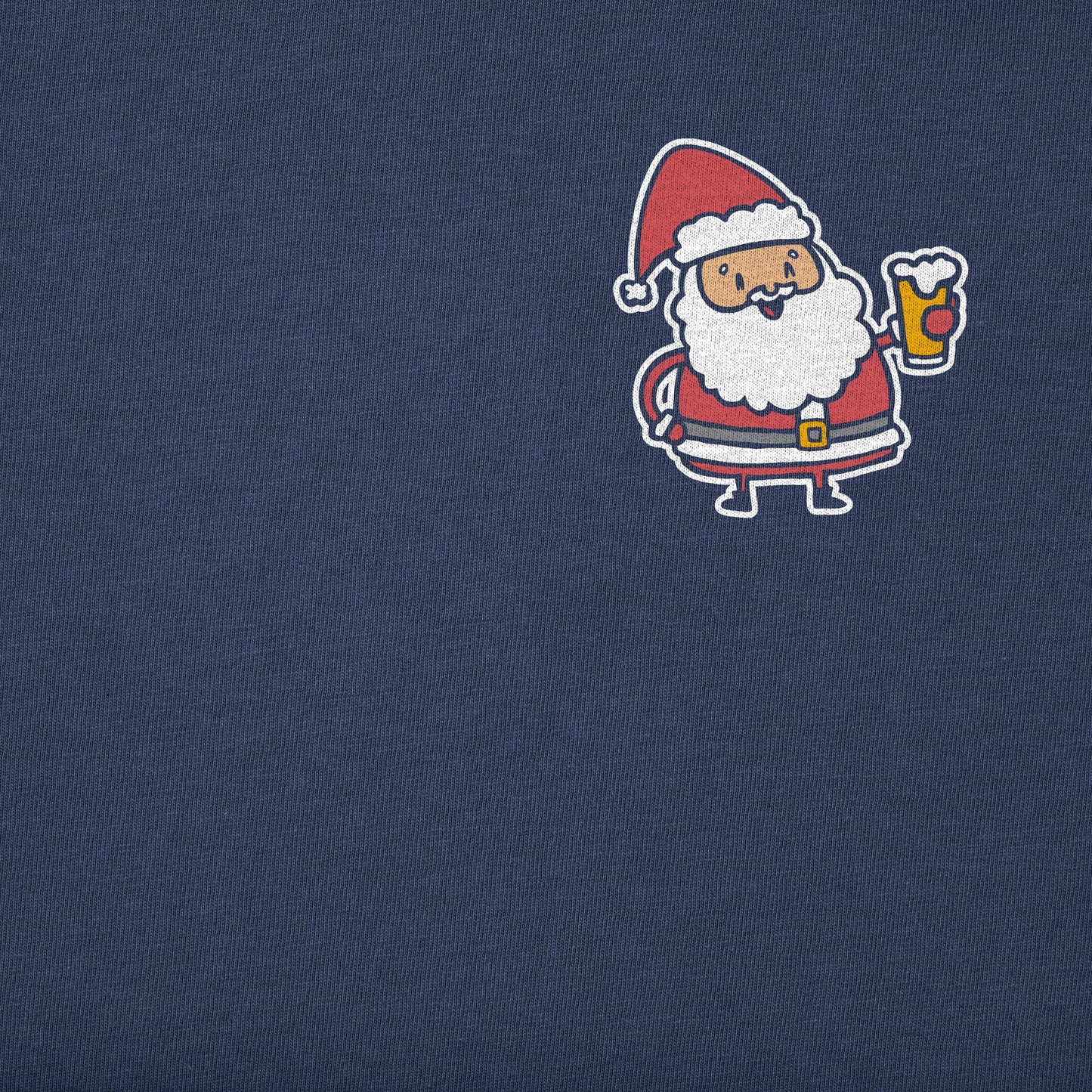 Men's Little Santa w Beer Short Sleeve Crusher Tee