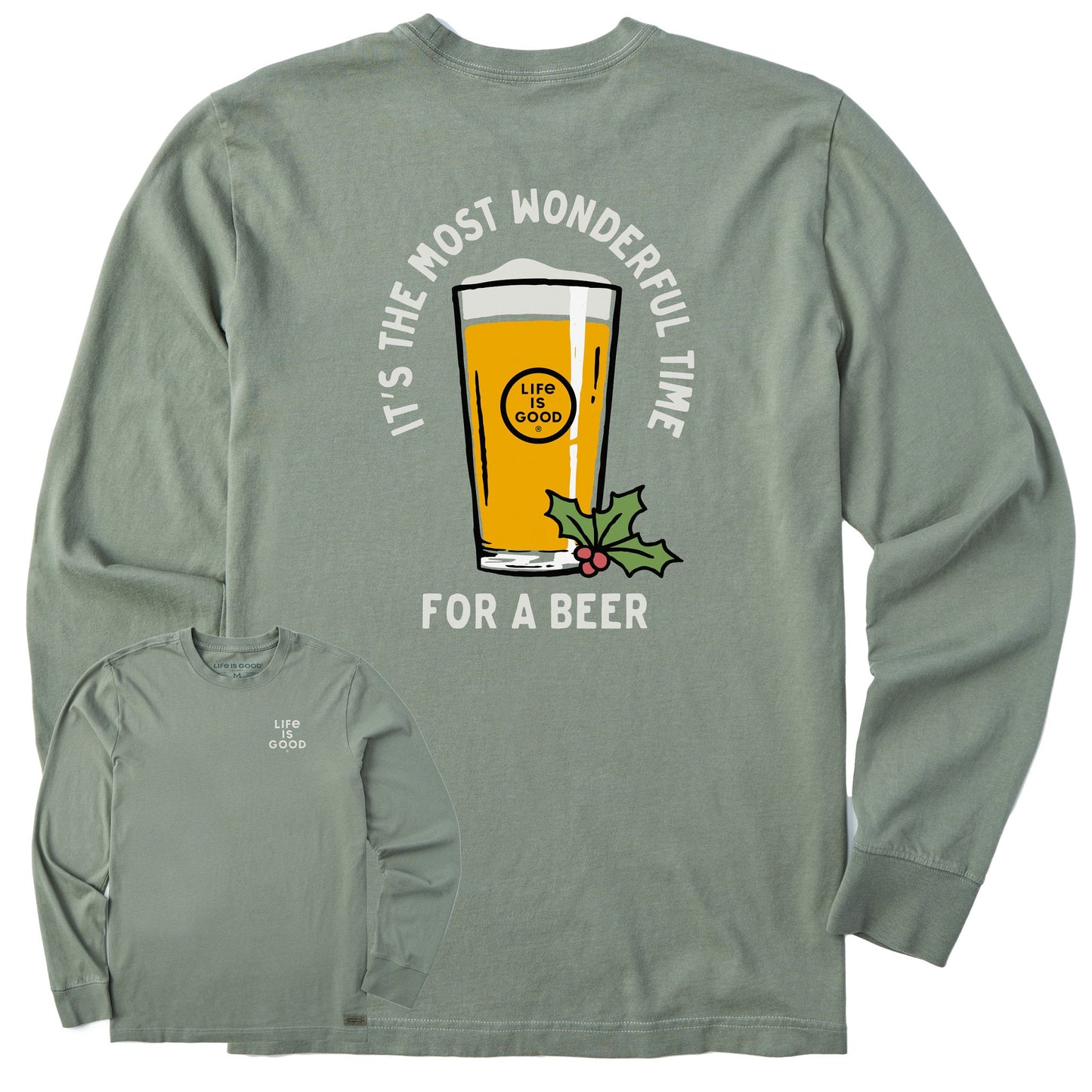 Men's Time for a Beer Long Sleeve Crusher Tee