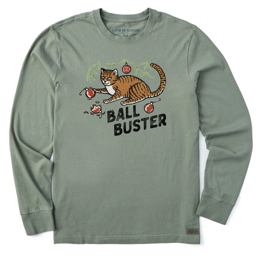 Men's Ball Buster Cat Long Sleeve Crusher Tee