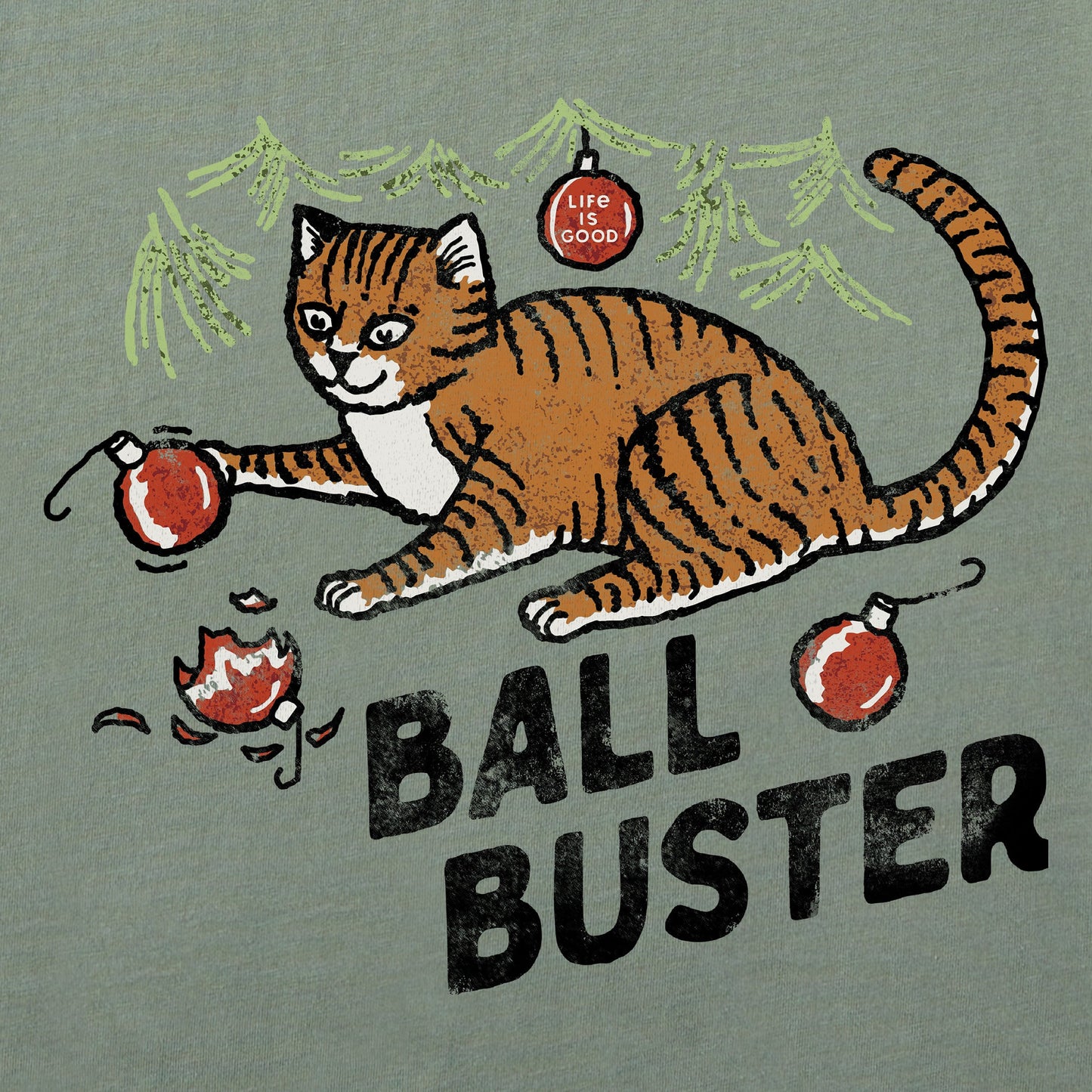 Men's Ball Buster Cat Long Sleeve Crusher Tee