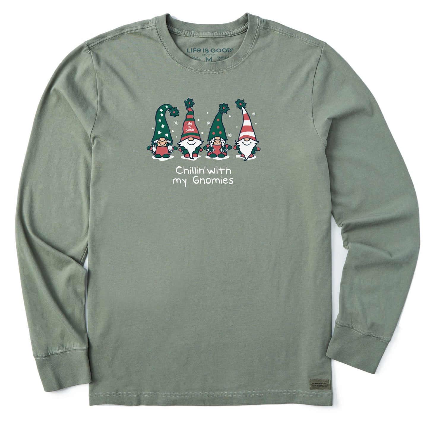 Men's Chillin' with my Gnomies Fam Long Sleeve Crusher Tee