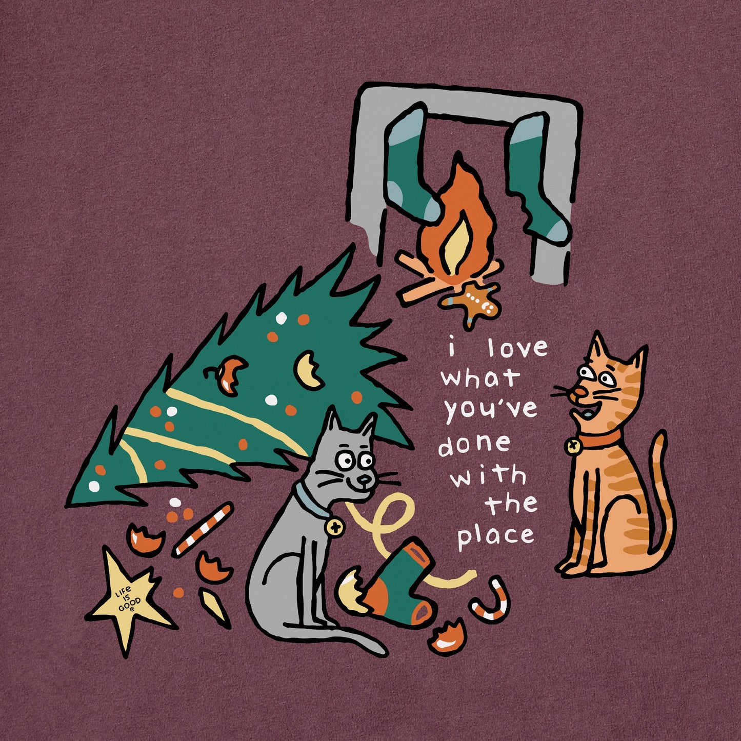 Men's I Love What You've Done to the Place Long Sleeve Crusher Tee