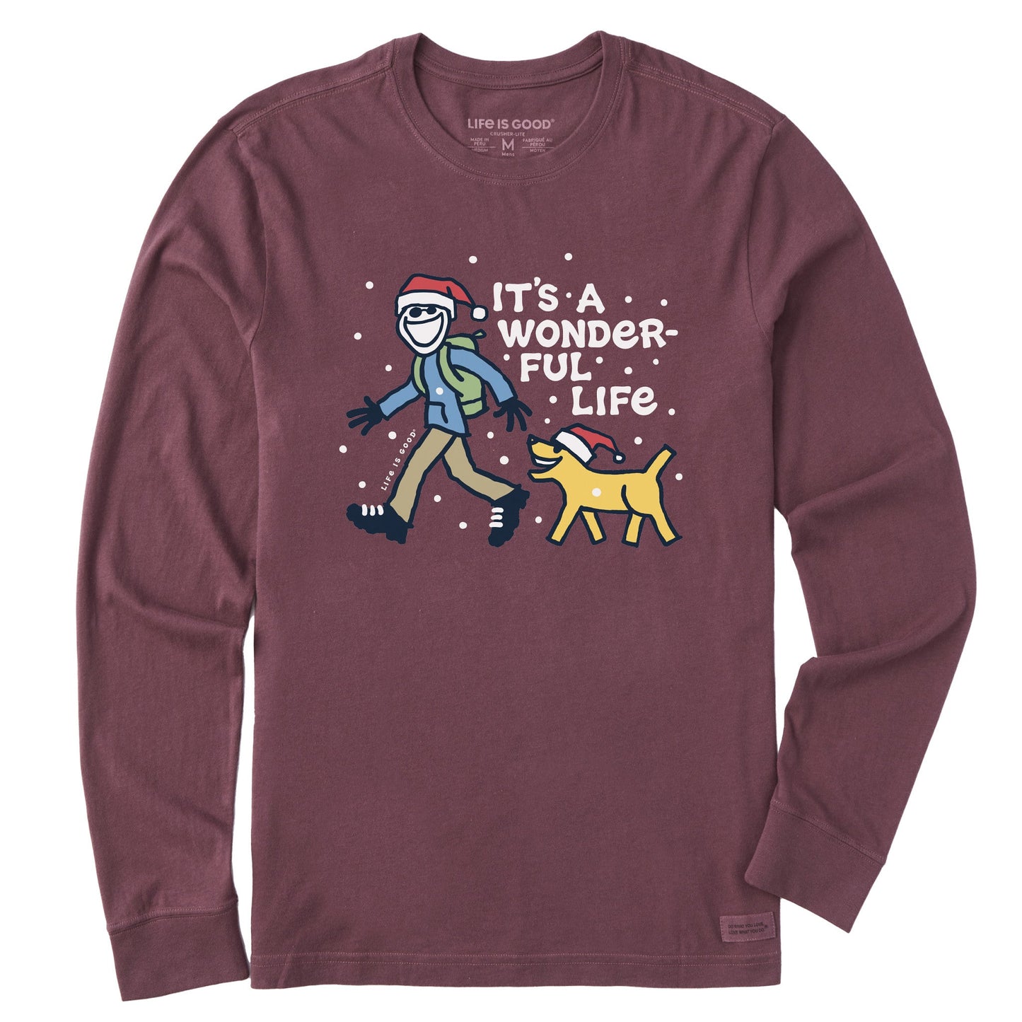 Men's Jake and Rocket Wonderful Life Long Sleeve Crusher Tee