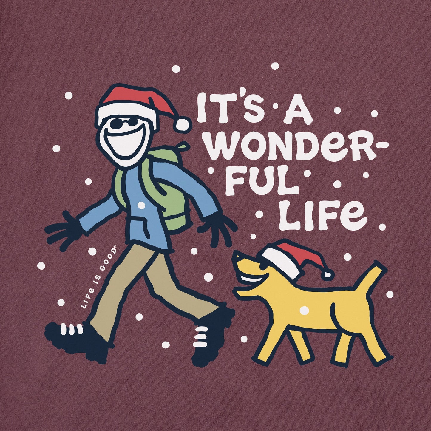 Men's Jake and Rocket Wonderful Life Long Sleeve Crusher Tee