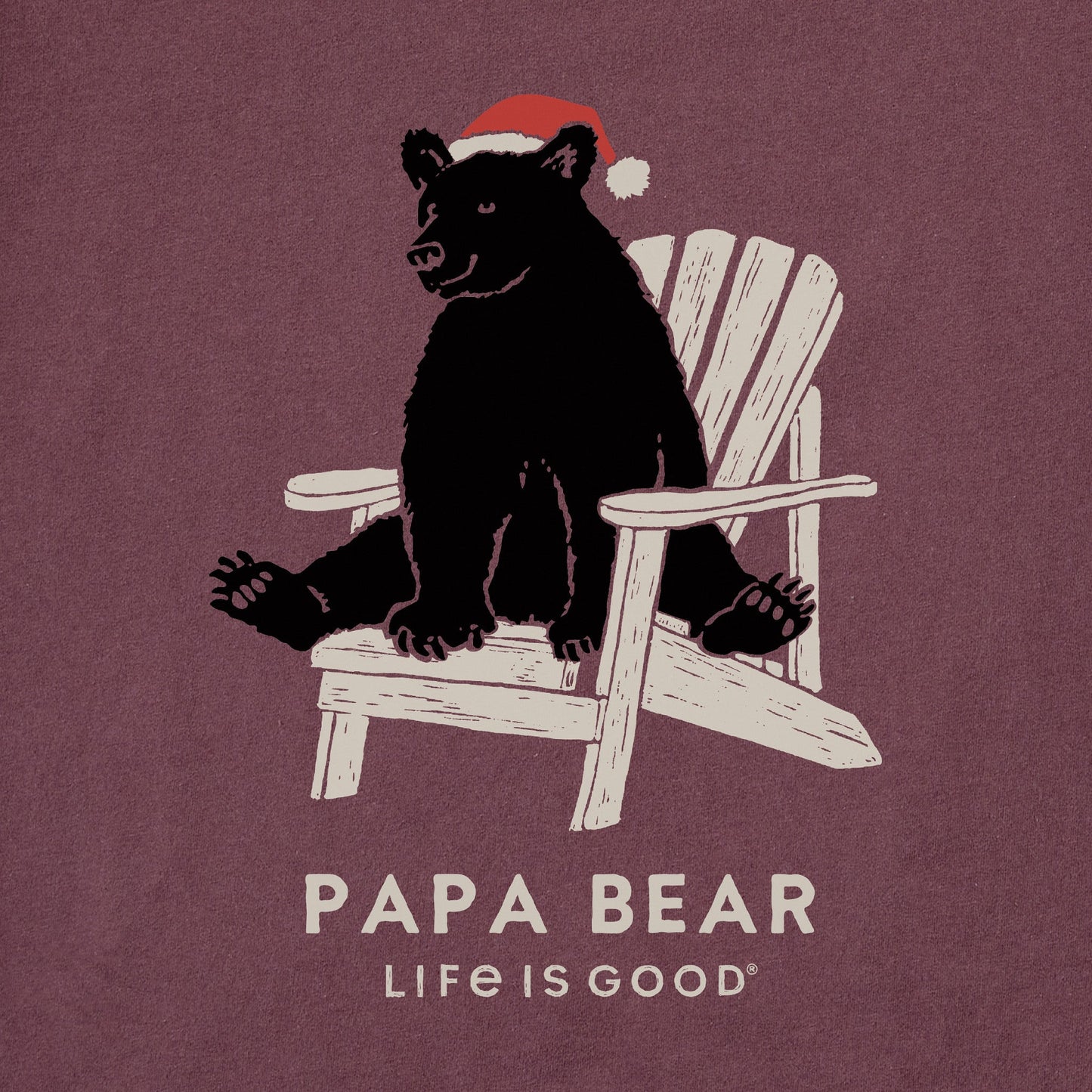 Men's Holiday Adirondack Papa Bear Long Sleeve Crusher Tee