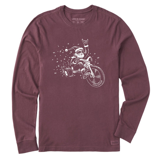 Men's Big Wheel Santa Long Sleeve Crusher Tee