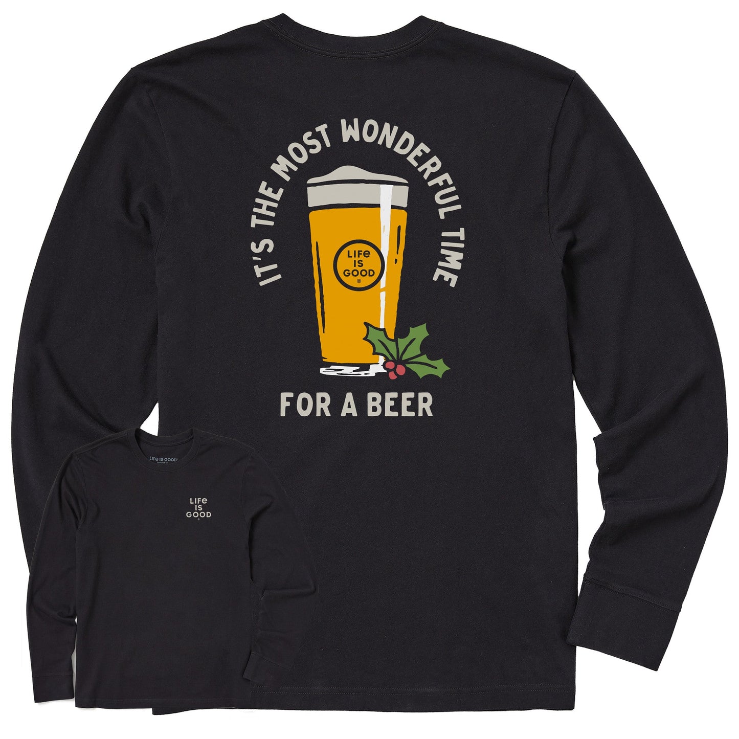 Men's Time for a Beer Long Sleeve Crusher Tee