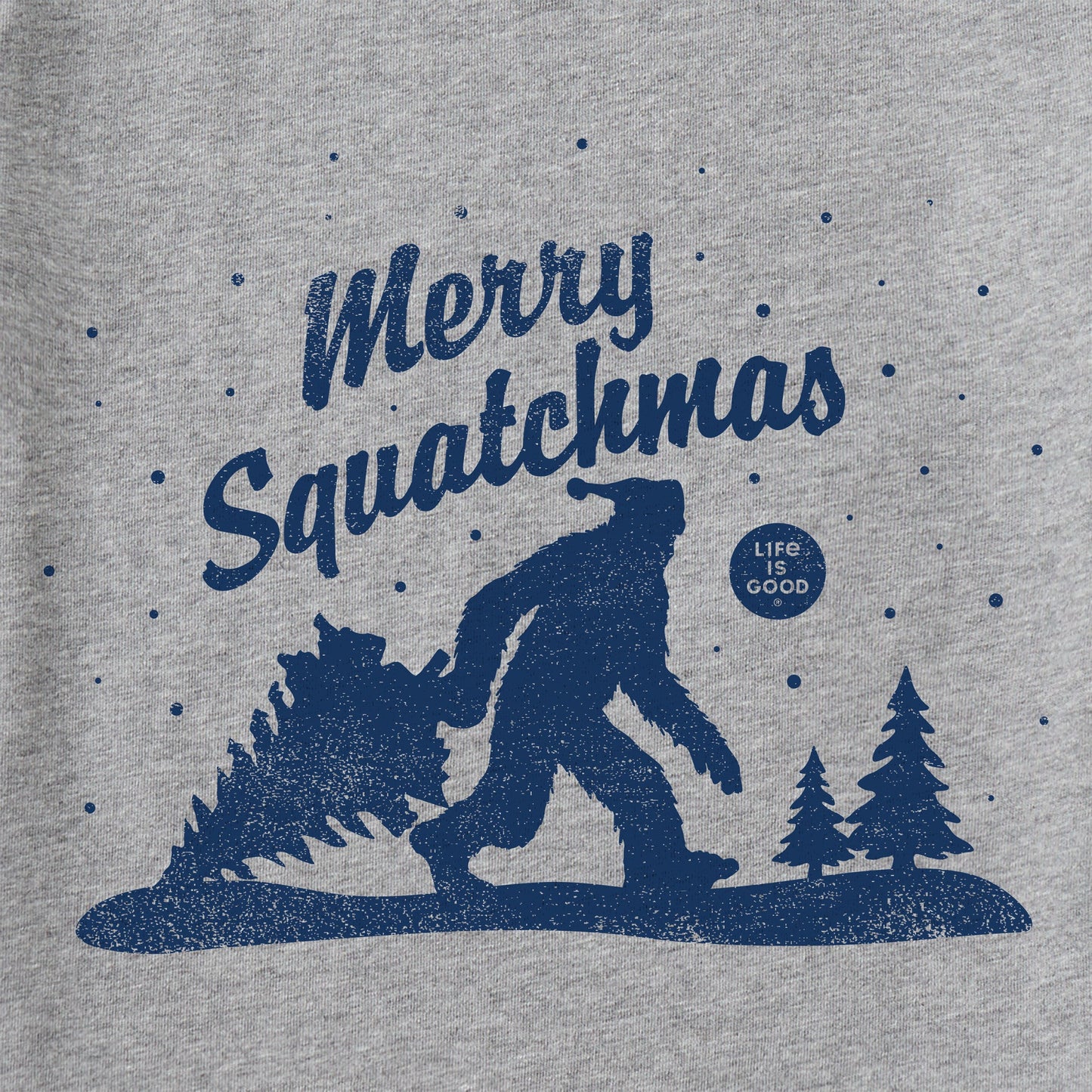 Men's Merry Squatchmas Long Sleeve Crusher Tee