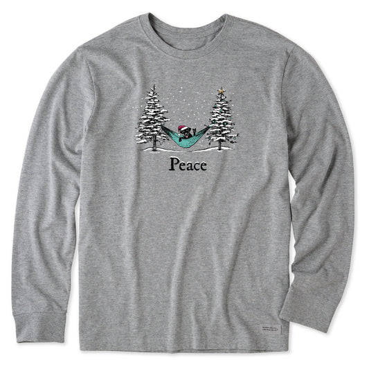 Men's Black Lab Peace Hammock Long Sleeve Crusher Tee