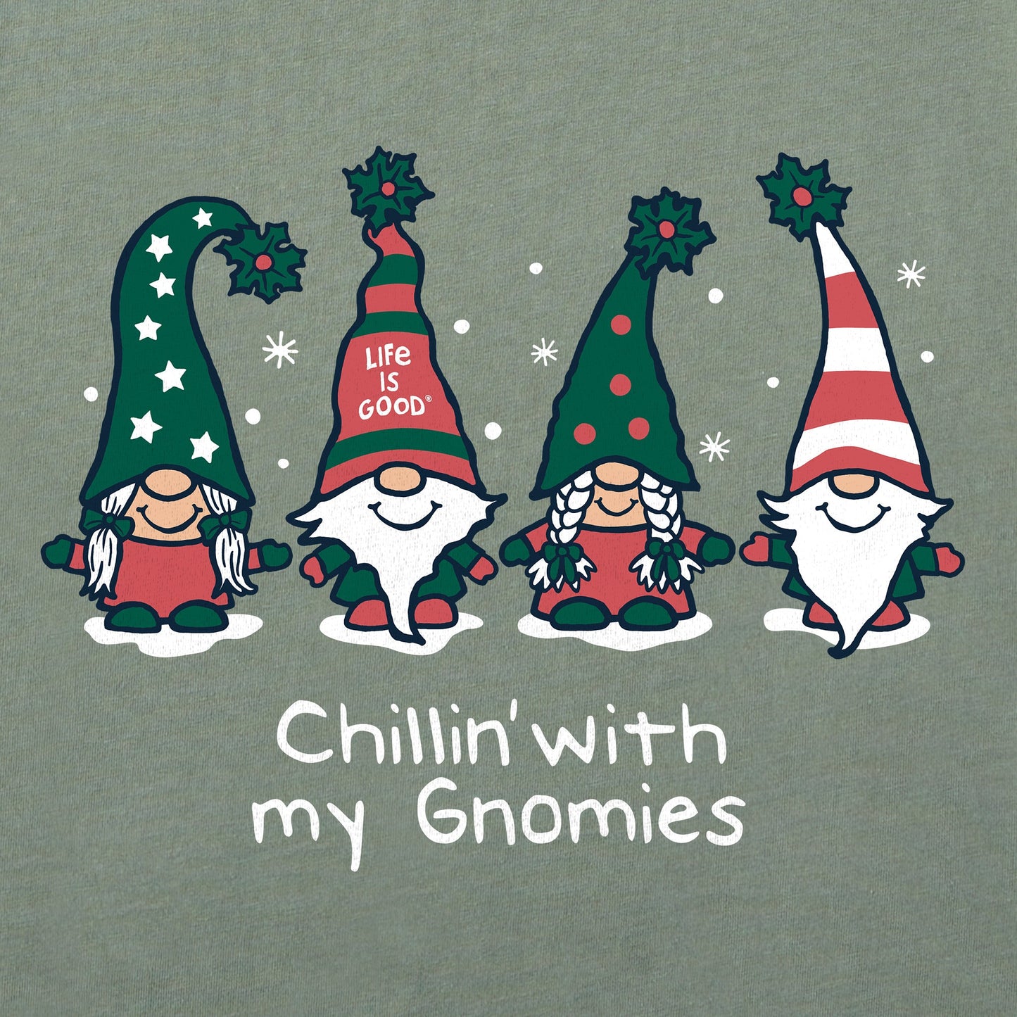 Women's Chillin' with my Gnomies Fam Long Sleeve Crusher Vee