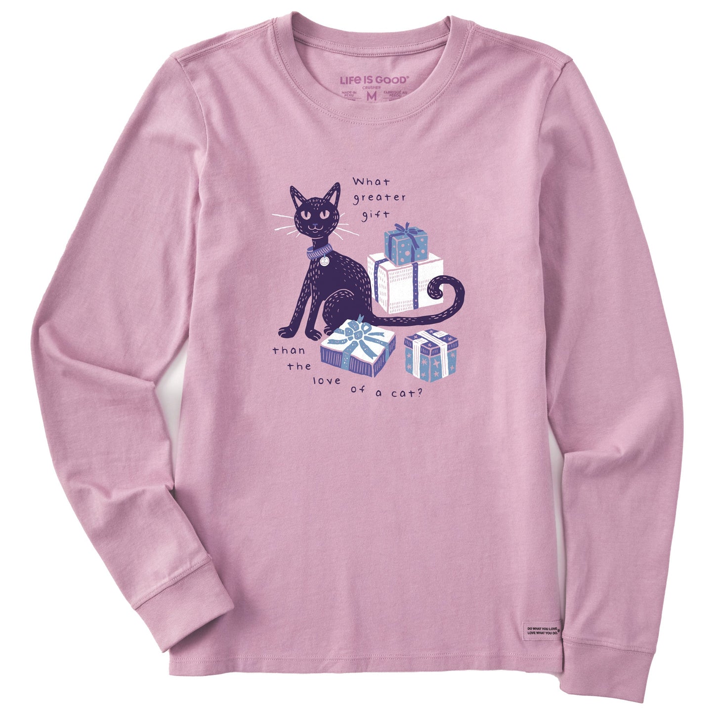 Women's Gift of a Cats Love Long Sleeve Crusher Tee