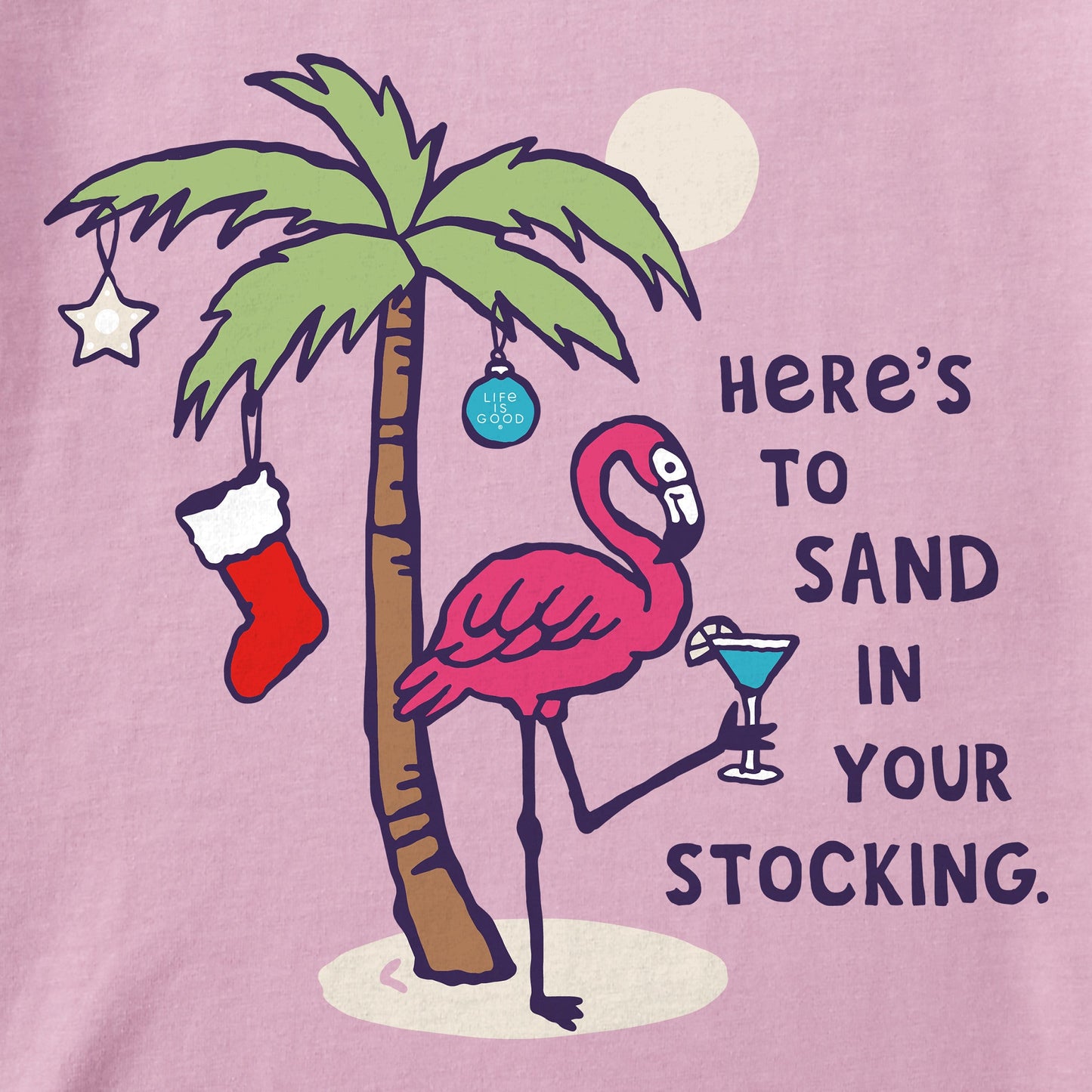 Women's Flamingo Sand in your Stocking Long Sleeve Crusher Tee