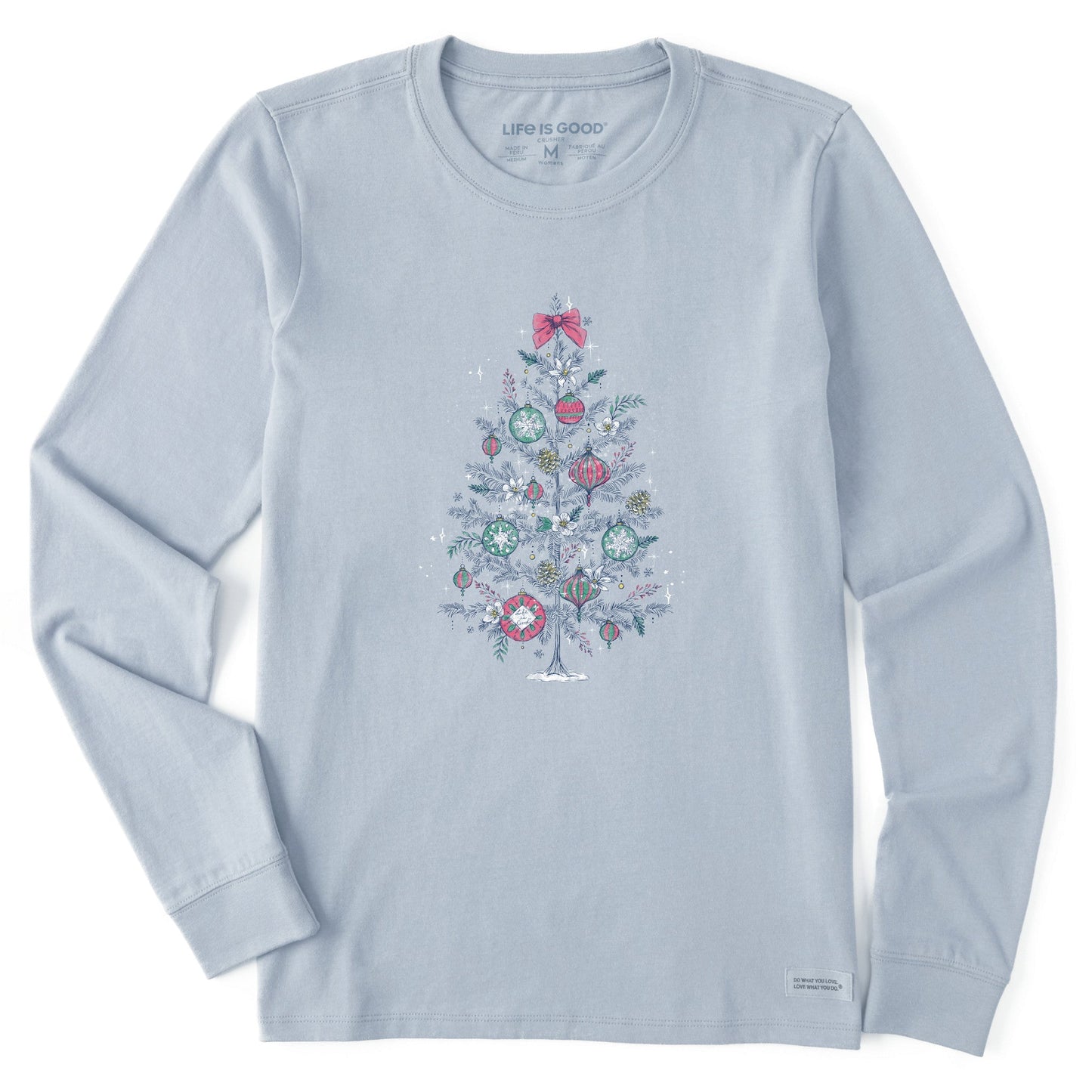 Women's Dreamy Christmas Tree Long Sleeve Crusher Tee