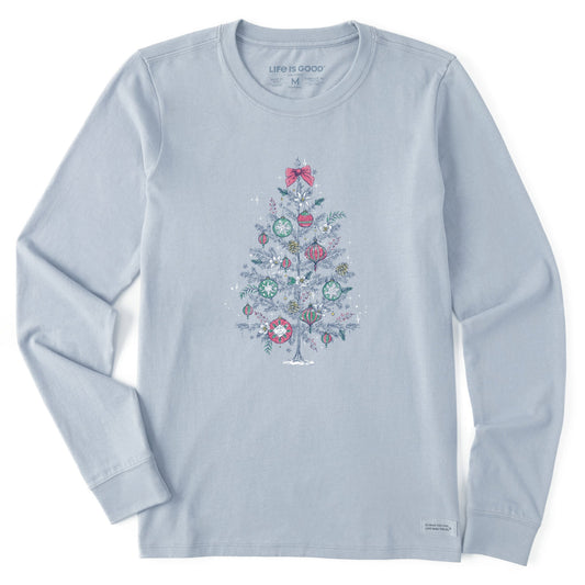 Women's Dreamy Christmas Tree Long Sleeve Crusher Tee