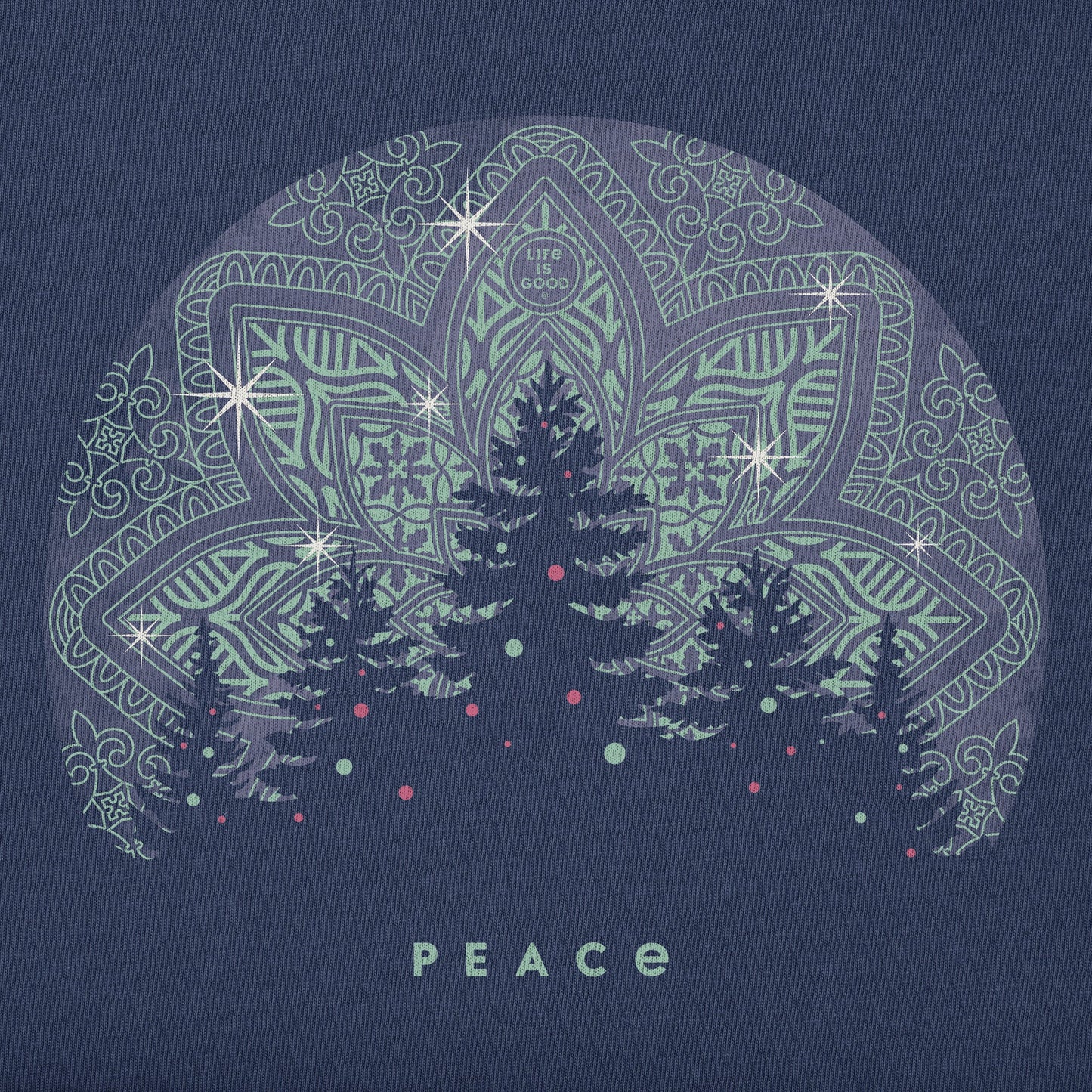 Women's Twinkling Tree Forest Long Sleeve Crusher Tee