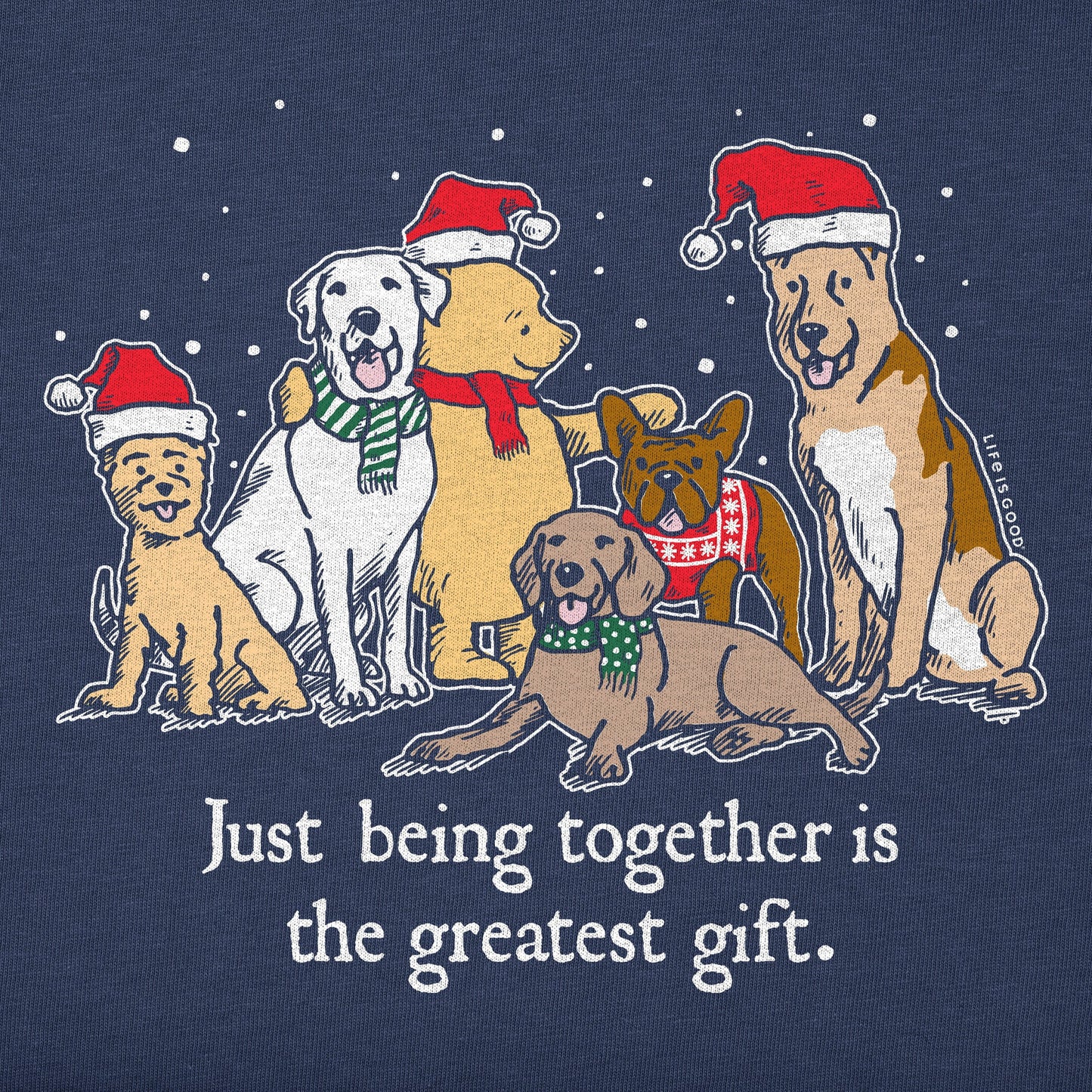 Women's Winnie & Dogs Being Together is the Greatest Gift Long Sleeve Crusher Tee