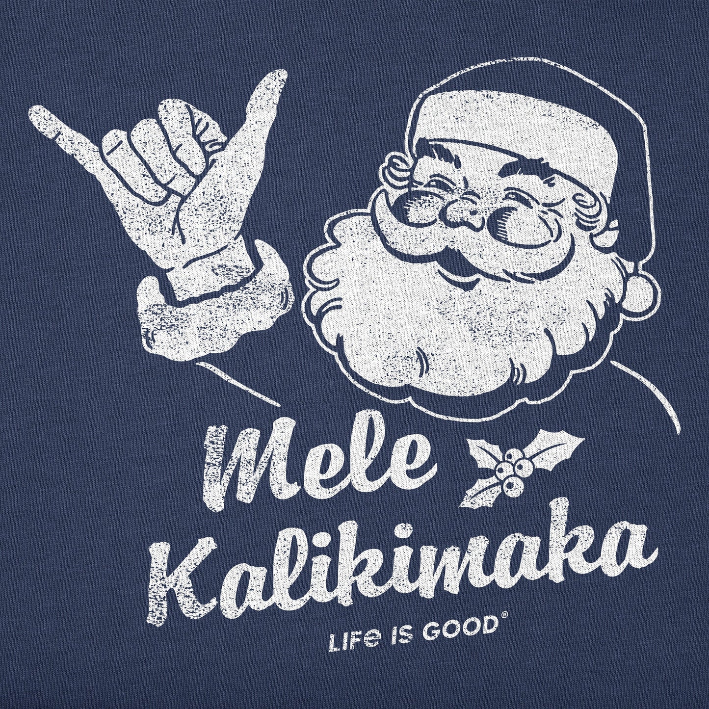 Women's Santa Mele Kalikimaka Long Sleeve Crusher Tee