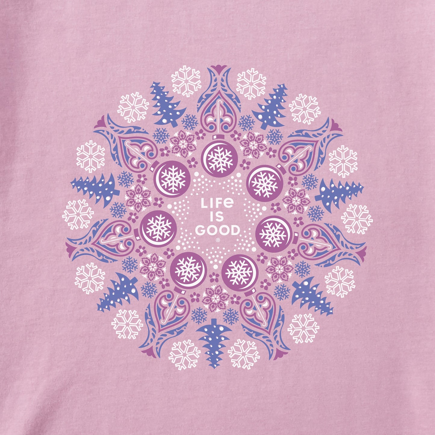 Women's Winter Wonderland Mandala Long Sleeve Crusher Tee