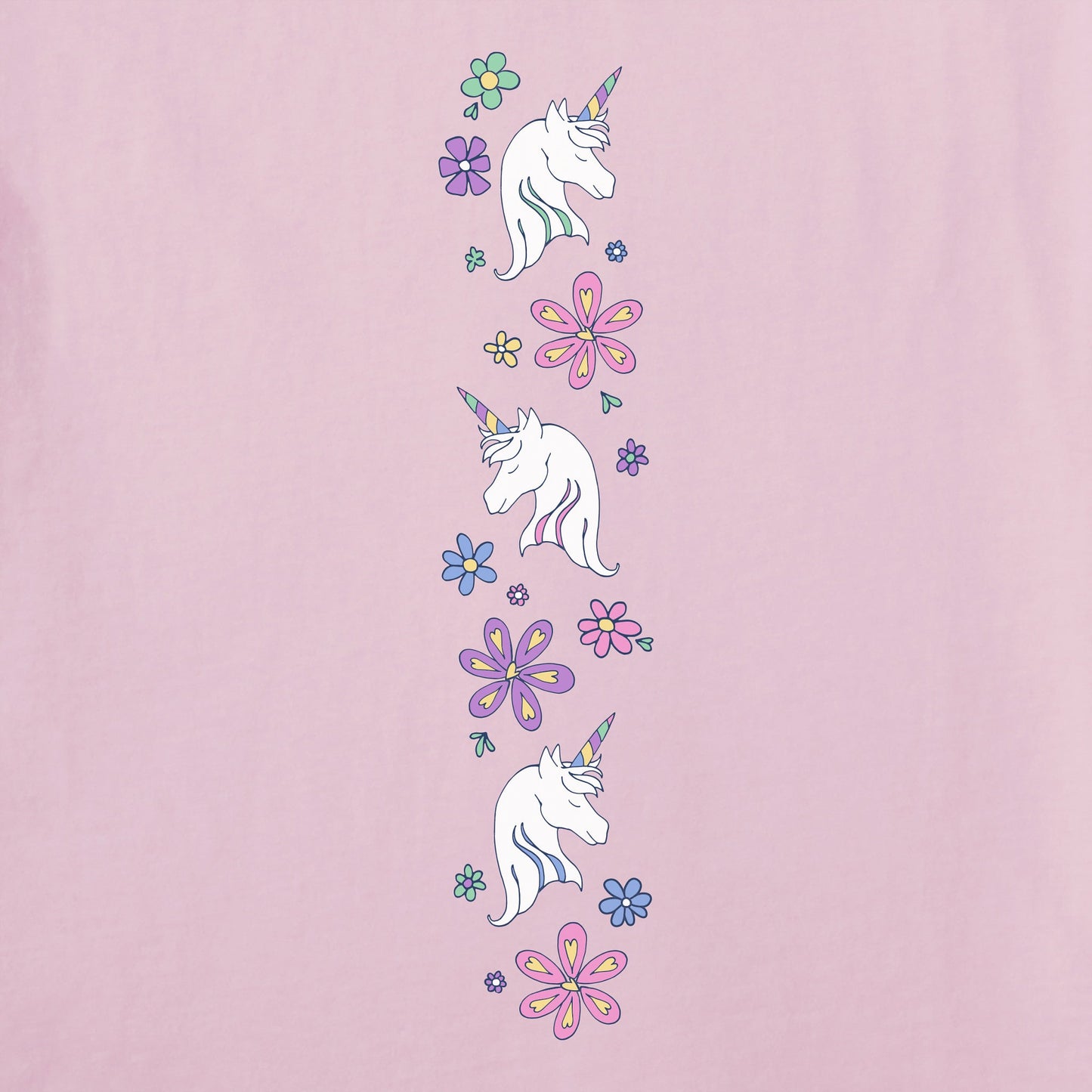 Toddler Unicorn Flowers Long Sleeve Crusher Tee