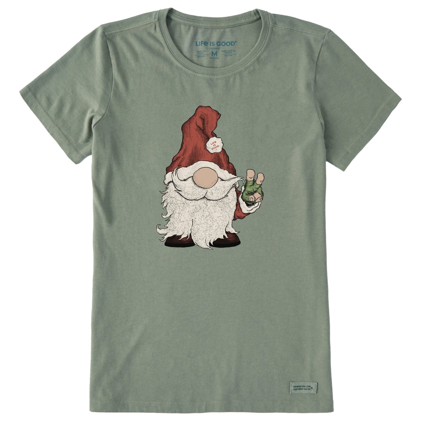 Women's Gnome Santa Short Sleeve Crusher Tee