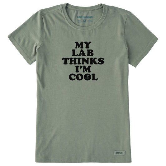 Women's My Lab Thinks I'm Cool Short Sleeve Crusher Tee