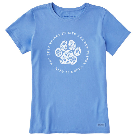 Women's Best Things Floral Paw Short Sleeve Tee