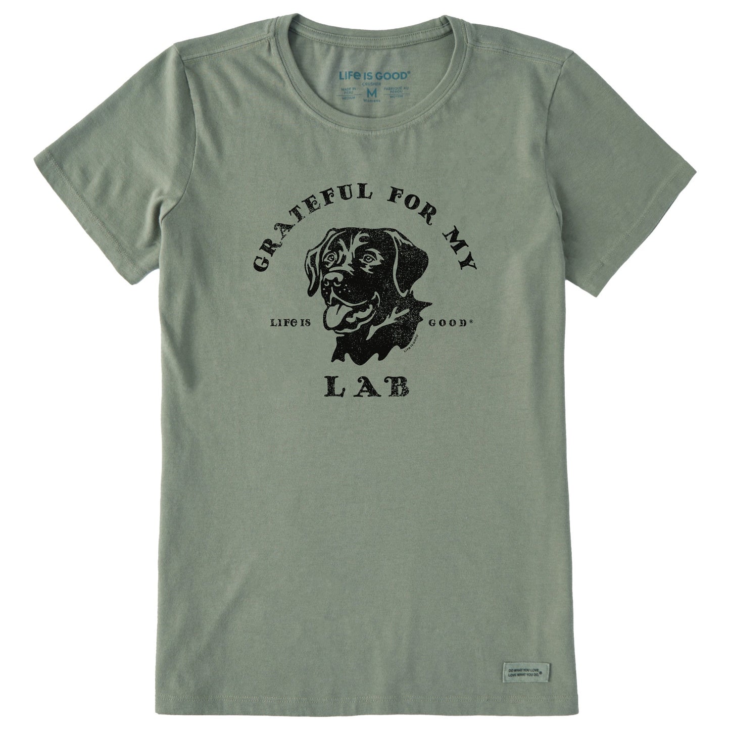 Women's Grateful for my Lab Short Sleeve Crusher Tee