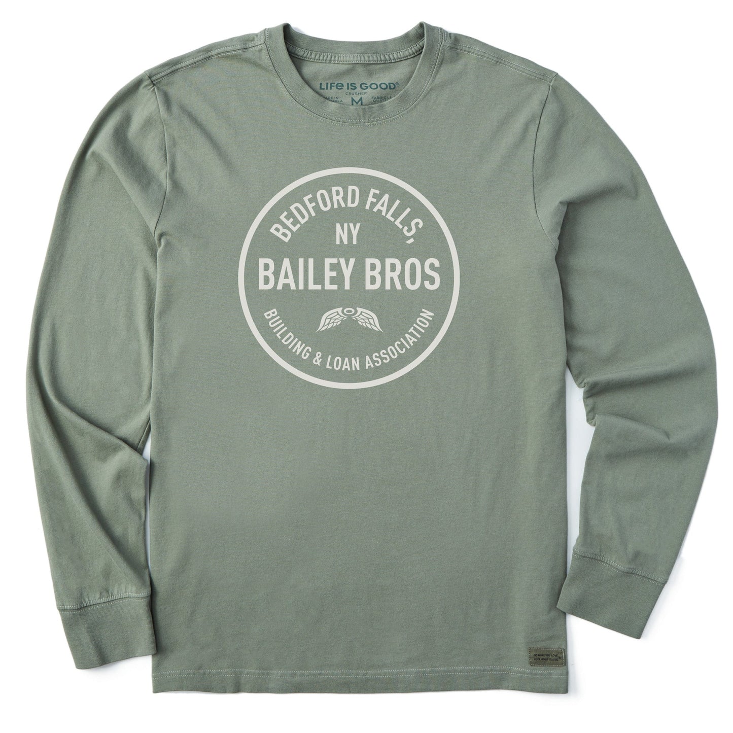 Men's Bailey Bros. Angel Wings Coin Long Sleeve Crusher Tee