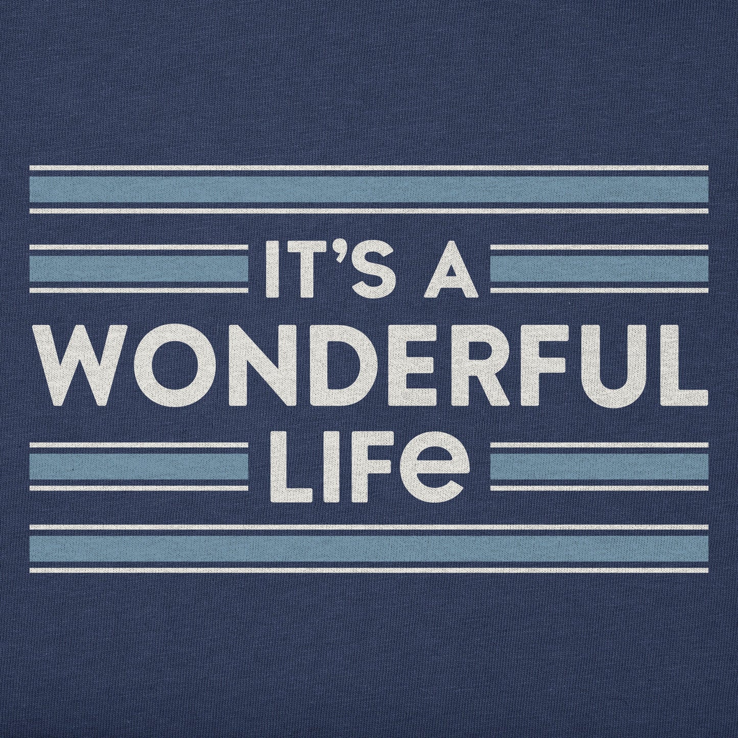 Men's It's a Wonderful Life Stripes Long Sleeve Crusher Tee