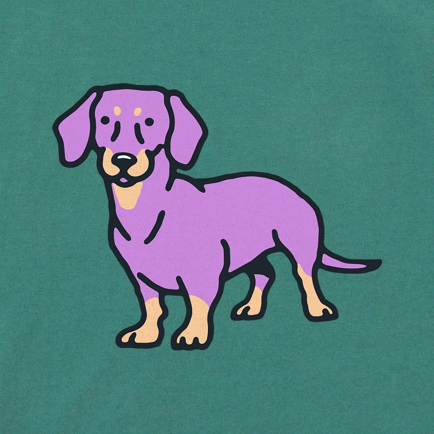 Women's Dachshund LC Short Sleeve Crusher Boxy Tee