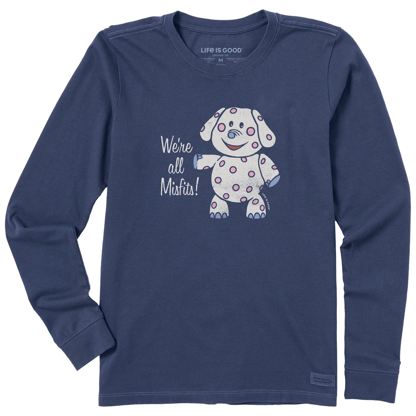 Women's We're All Misfits Elephant Long Sleeve Crusher Tee