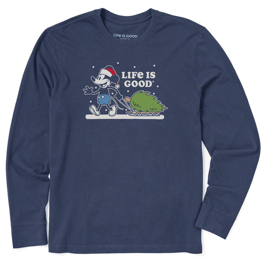Men's Willie Xmas Tree Long Sleeve Crusher Tee