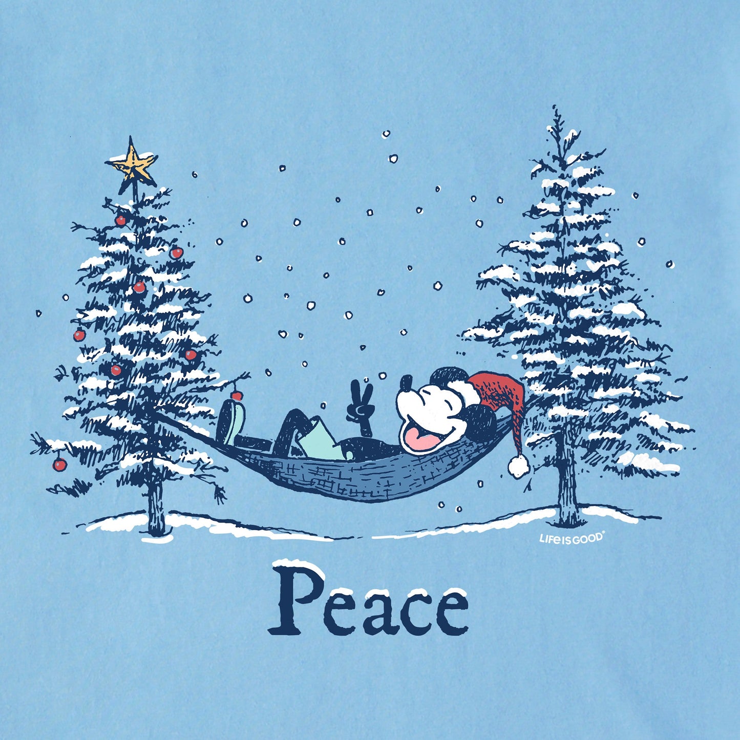 Men's Peace Hammock Trees Long Sleeve Crusher Tee