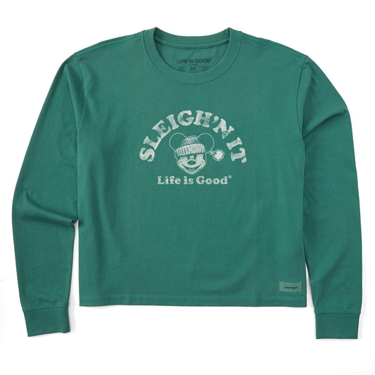 Women's Sleigh'n It Willie Long Sleeve Crusher Boxy Tee
