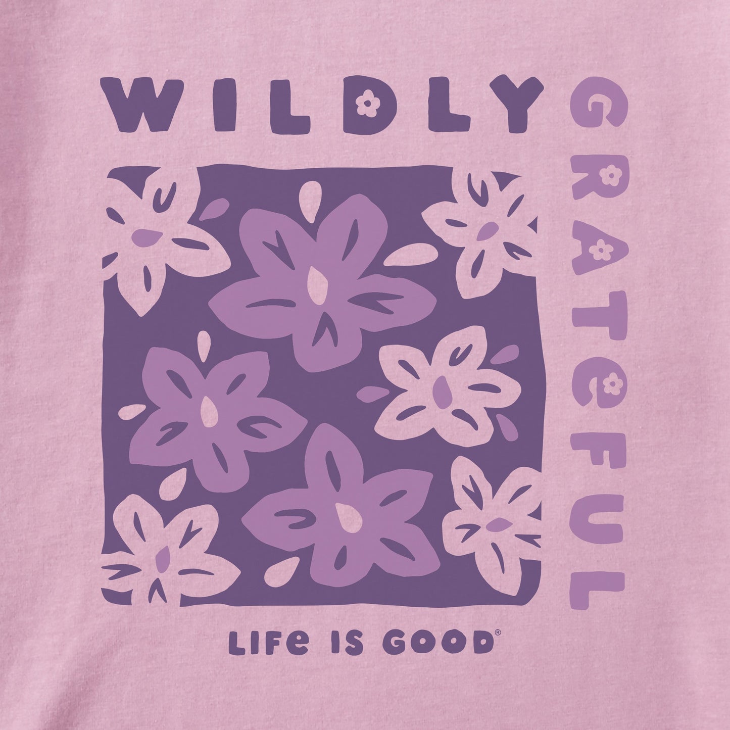 Women's Wildly Grateful Flowers Short Sleeve Tee