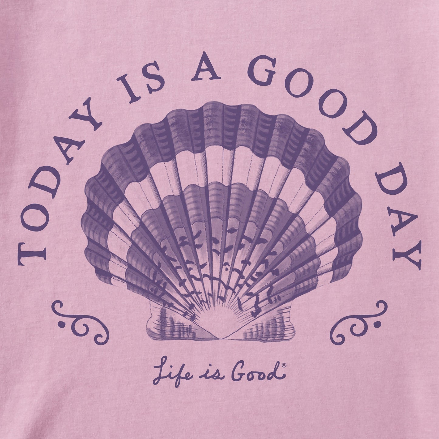 Women's Antique Good Day Shell Short Sleeve Crusher Tee