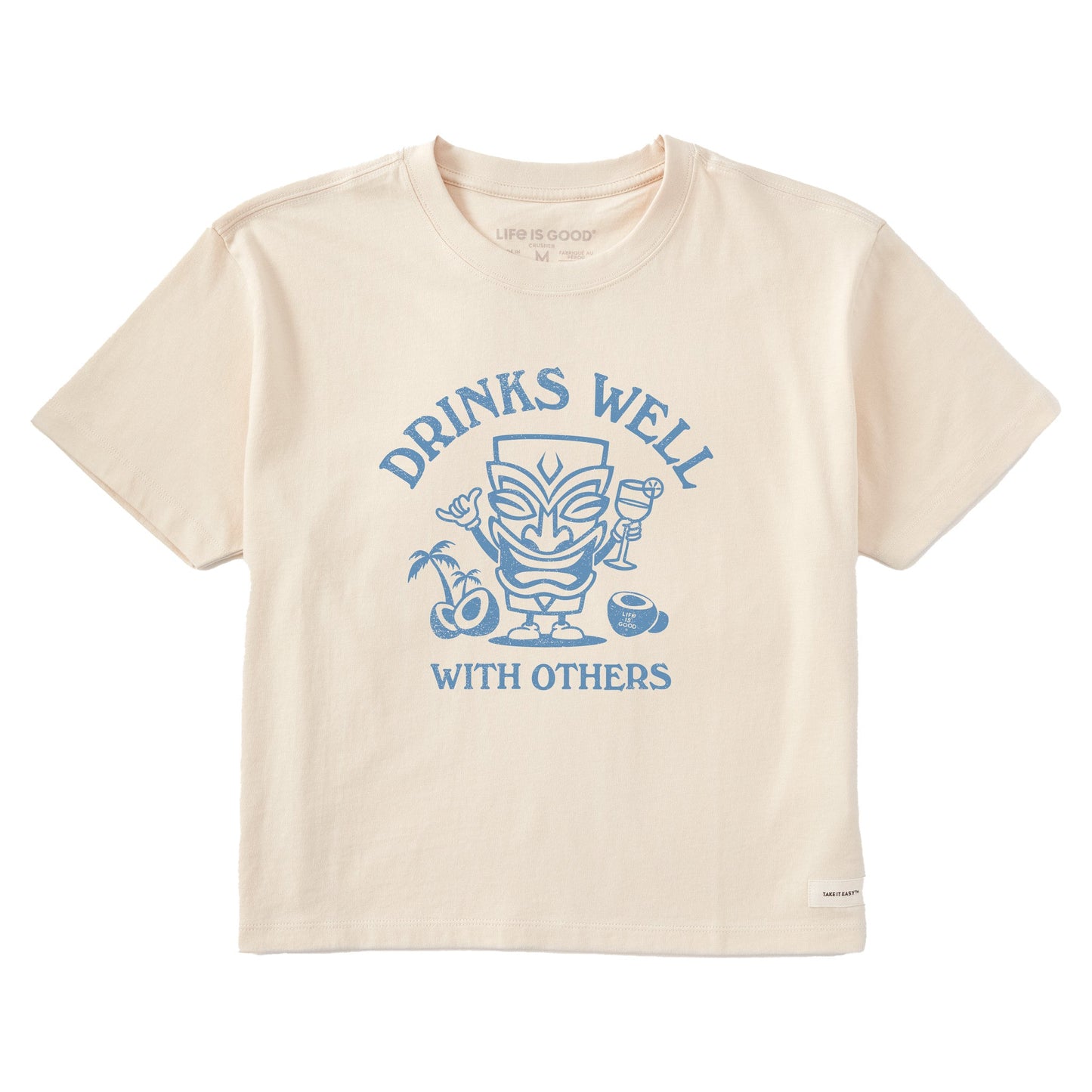 Women's Drinks Well Tiki Short Sleeve Crusher Boxy Tee