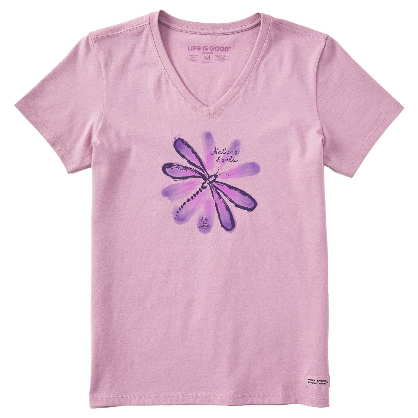 Women's Nature Heals Dragonfly Short Sleeve Vee