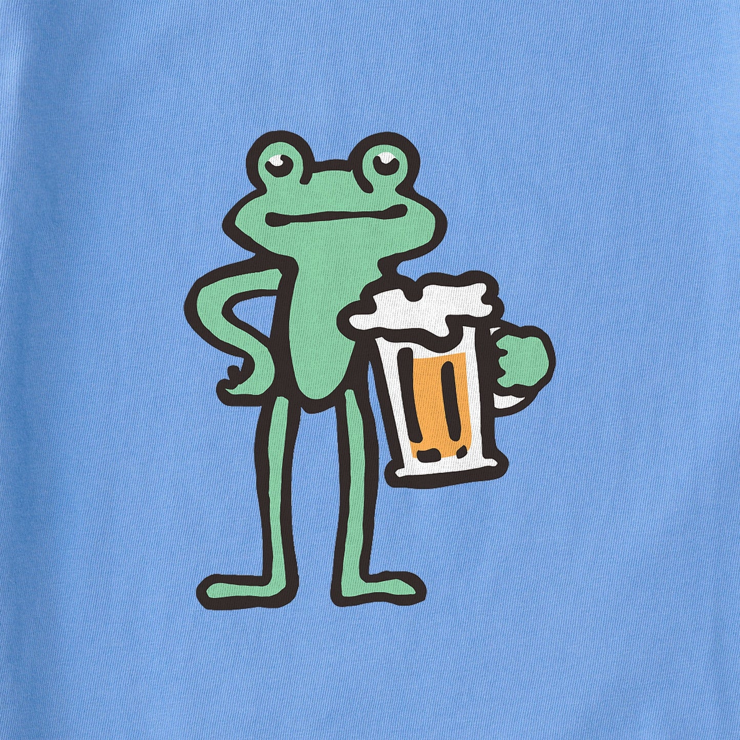 Women's Frog with Beer Short Sleeve Crusher Boxy Tee