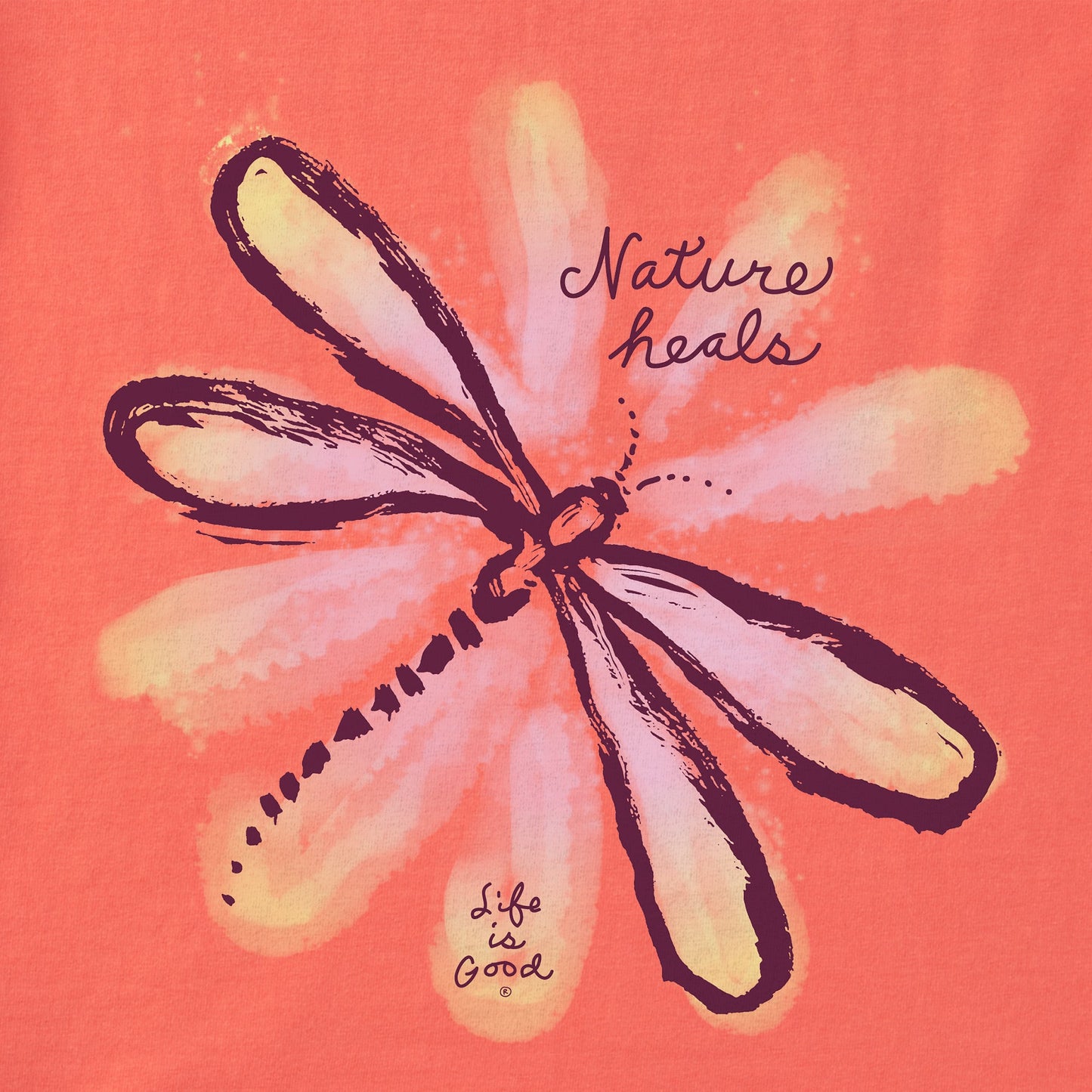 Women's Nature Heals Dragonfly Short Sleeve Crusher Boxy Tee