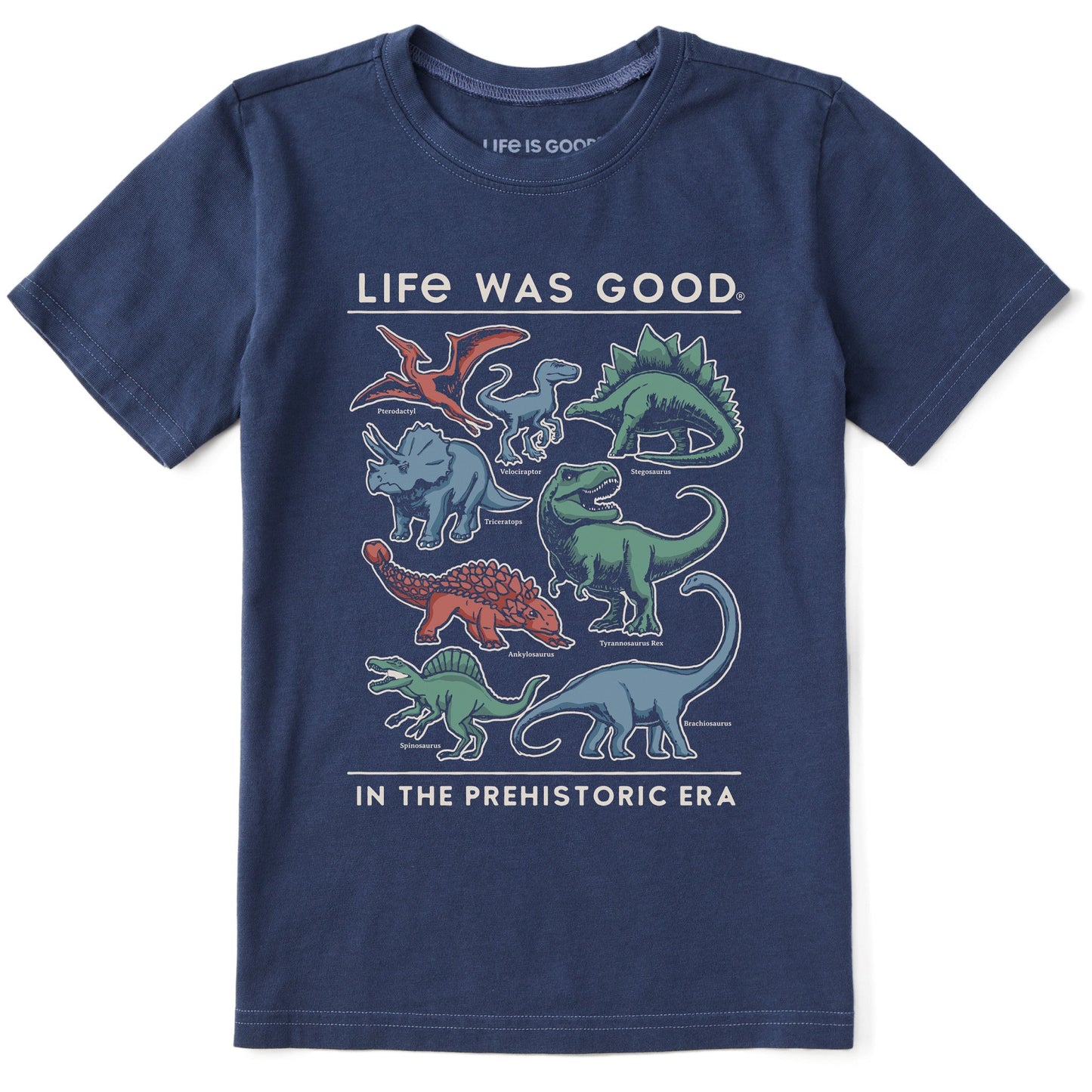 Kids Life was Good Prehistoric Era Short Sleeve Crusher Tee